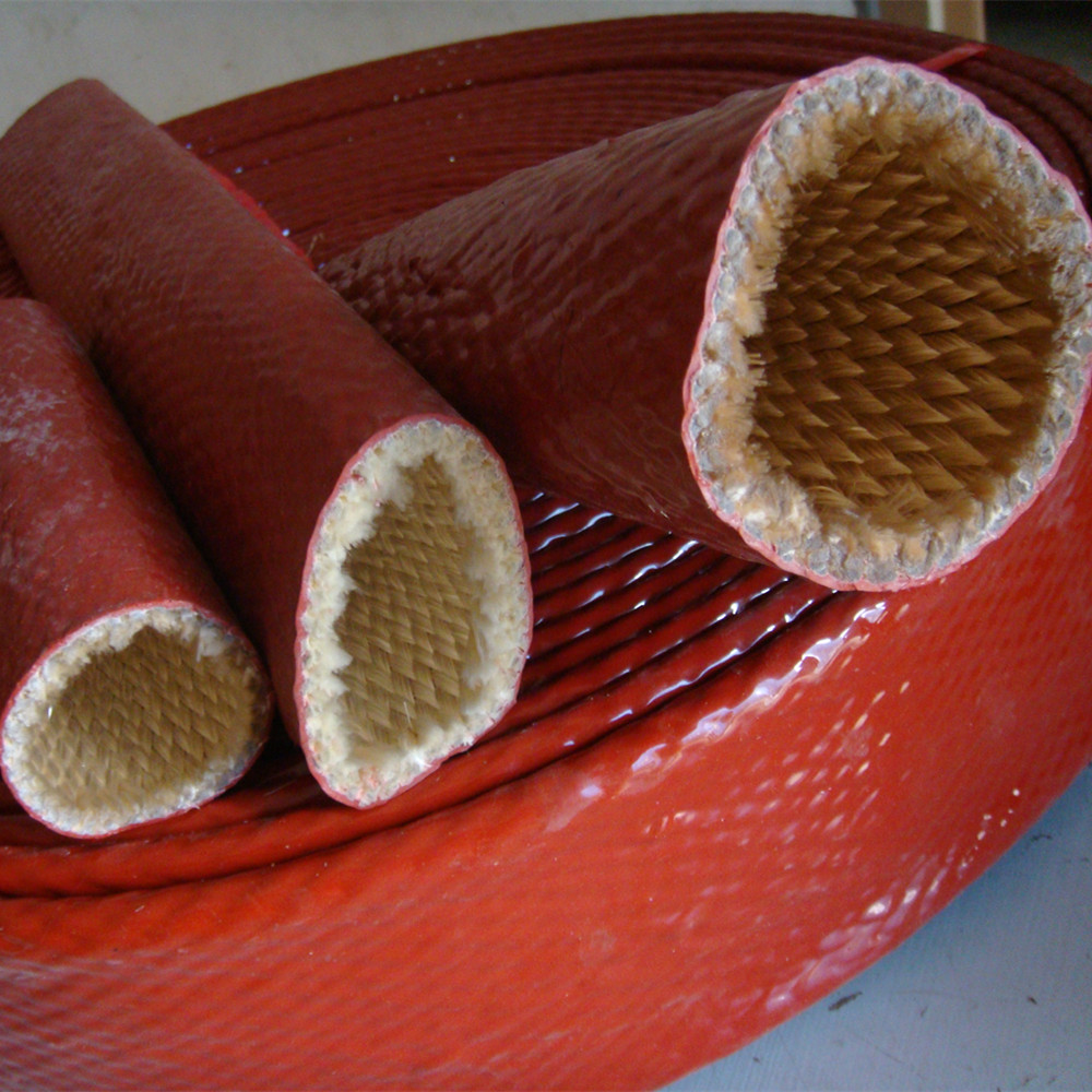 Red Oxide Silicone Coated Glass Fibre Sleeving